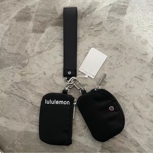 Brand new with tags Lululemon dual pouch keychain